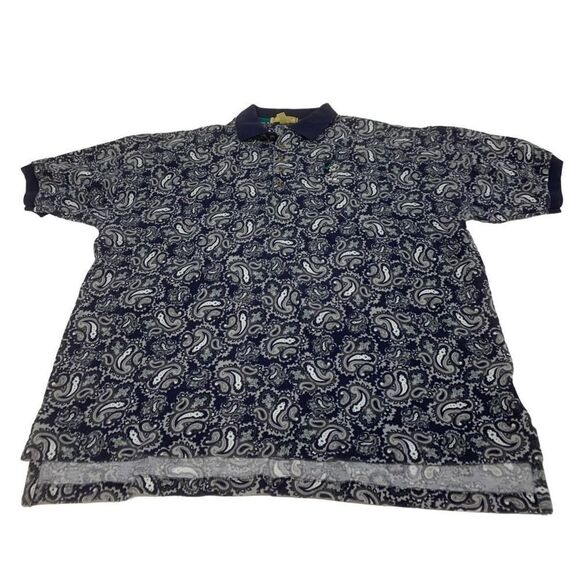 Vintage Cross Creek Patterned Polo Top - Picture 1 of 8